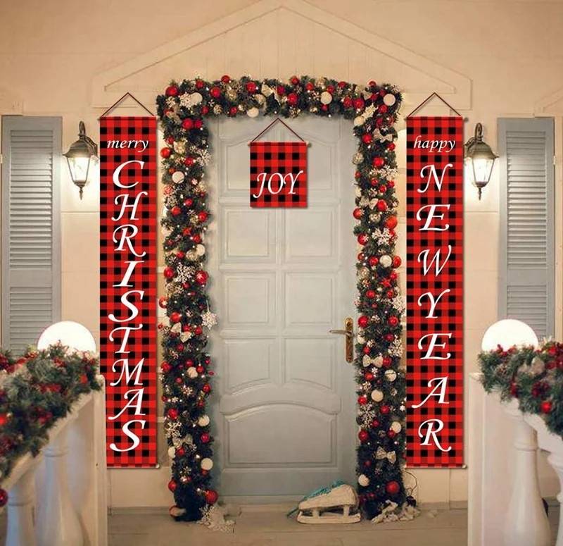 Christmas Buffalo Plaid Decorations for Home,Merry Christmas Banner,Merry Christmas and Happy New Year Porch Signs Kits
Christmas Buffalo Plaid Decorations for Home,Merry Christmas Banner,Merry Christmas and Happy New Year Porch Signs Kits