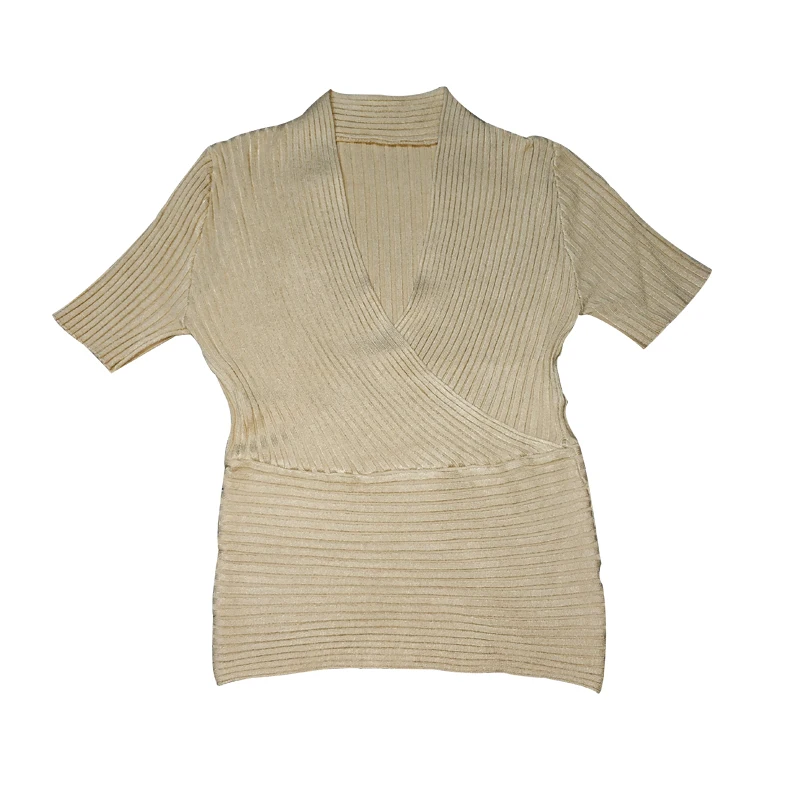 Women Sweater Knitting Pullover Top Summer Female Short Sleeve Elastic Skinny Slim Solid Sexy Deep V-neck Low Cut Knitted Shirts
Women Sweater Knitting Pullover Top Summer Female Short Sleeve Elastic Skinny Slim Solid Sexy Deep V-neck Low Cut Knitted Shirts