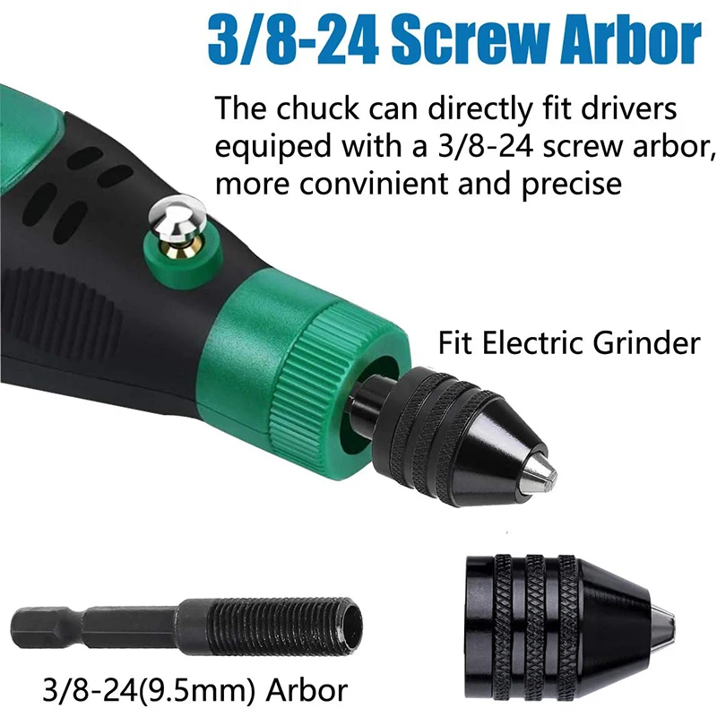 0.3-3.6 mm Drill Chuck Keyless Shaft Chuck Clamp Hex Drill Bits Adapter Electric Motor Shaft Mini Chuck Fixture 1/4 ''Hex Shank
0.3-3.6 mm Drill Chuck Keyless Shaft Chuck Clamp Hex Drill Bits Adapter Electric Motor Shaft Mini Chuck Fixture 1/4 ''Hex Shank
