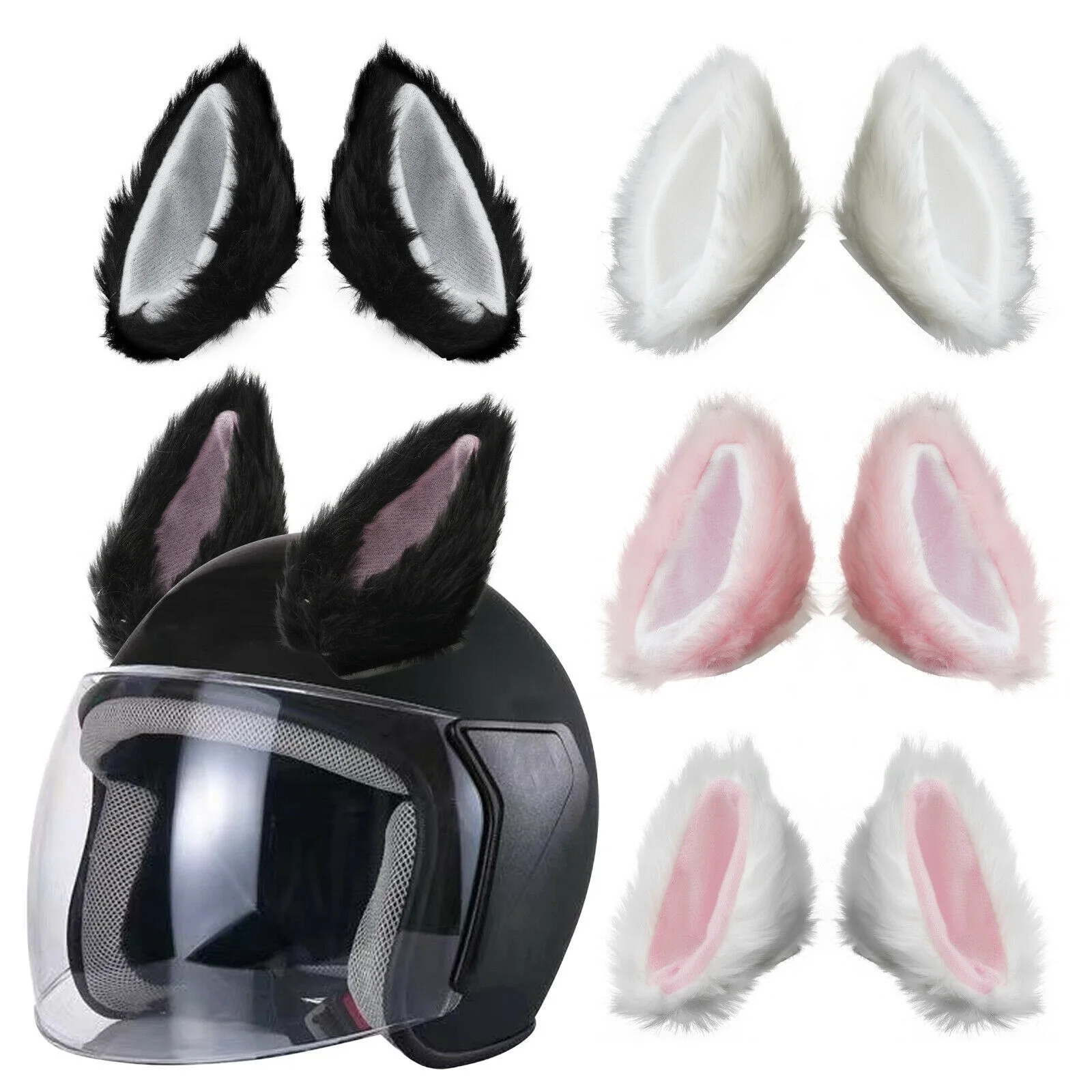 1 pair of cute Faux Fur cat ears motorcycle helmet decorative self-adhesive accessories
1 pair of cute Faux Fur cat ears motorcycle helmet decorative self-adhesive accessories