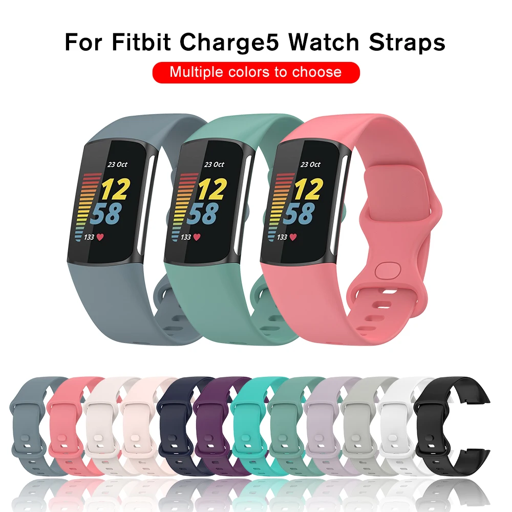 

Мягкий силиконовый умный ремешок для Fitbit Charge 5, устойчивый к пятнам регулируемый ремешок для браслета часов для Fitbit Charge 5
