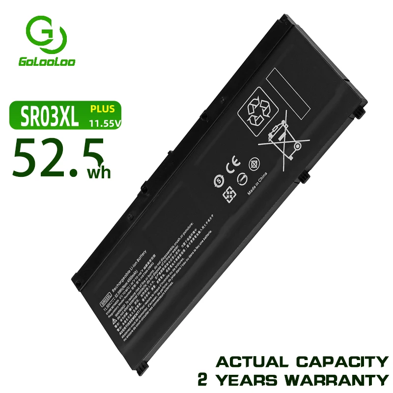 Golooloo SR03XL Laptop battery for HP OMEN 15-CX 15-DC TPN-Q211 TPN-Q194 Q193 TPN-C133 TPN-C134 HSTNN-DB8Q L08934-2B1 L08855-855
Golooloo SR03XL Laptop battery for HP OMEN 15-CX 15-DC TPN-Q211 TPN-Q194 Q193 TPN-C133 TPN-C134 HSTNN-DB8Q L08934-2B1 L08855-855