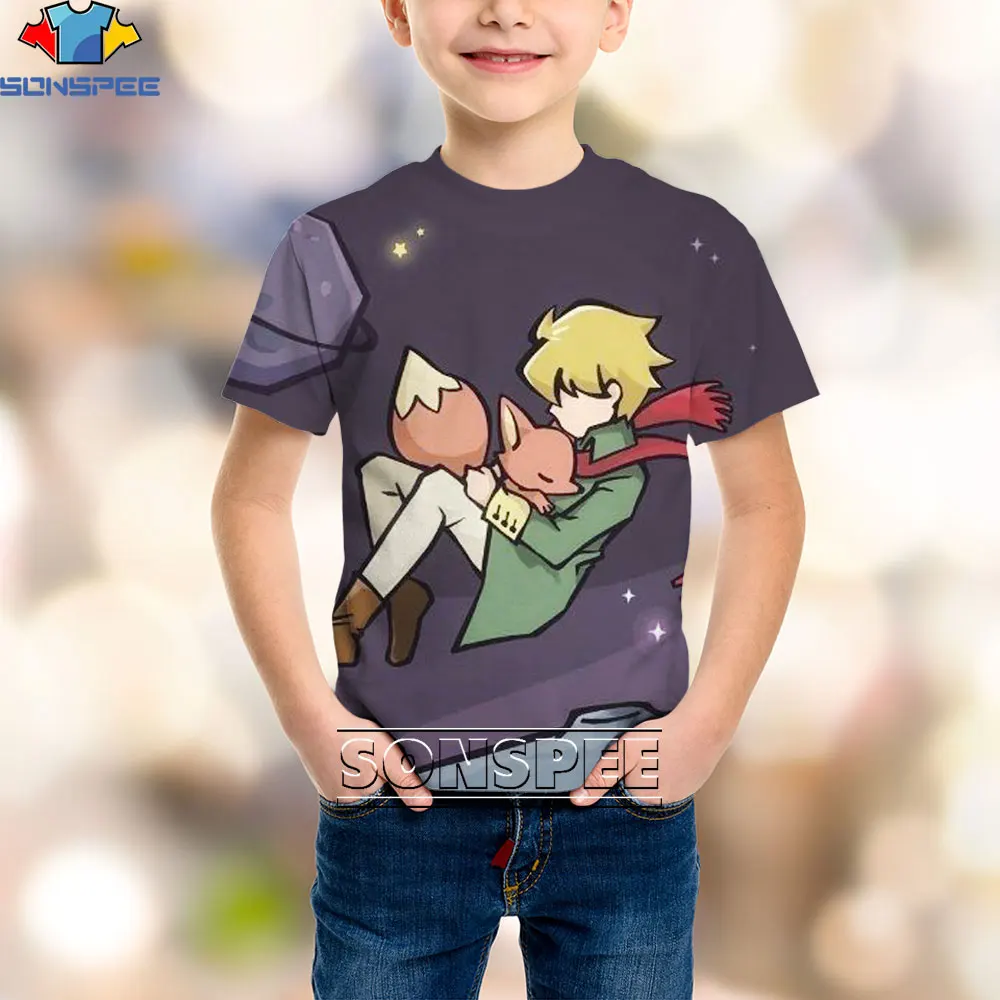 SONSPEE 3D Anime Little Prince Print T-shirt Alien Moon Sci-Fi Fantasy Harajuku Casual Fashion Children's Clothing Trend New Top
SONSPEE 3D Anime Little Prince Print T-shirt Alien Moon Sci-Fi Fantasy Harajuku Casual Fashion Children's Clothing Trend New Top