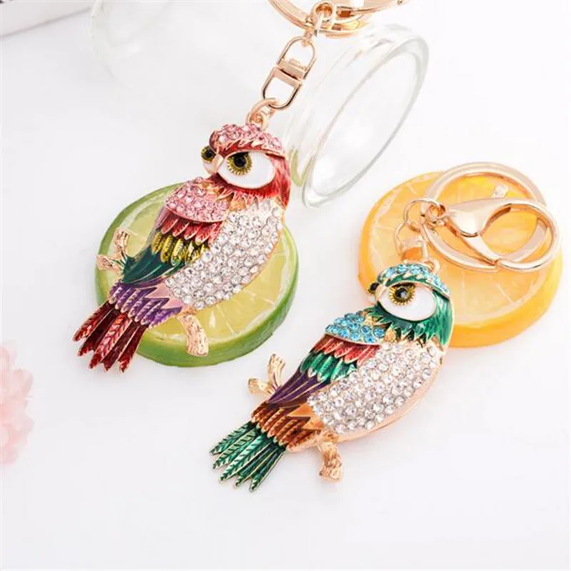 Colorful Cute Rhinestone Parrot Bird Keychains For Women Metal Pendant Keyring Crystal Keyholder Car Key Chain Trinkets
Colorful Cute Rhinestone Parrot Bird Keychains For Women Metal Pendant Keyring Crystal Keyholder Car Key Chain Trinkets