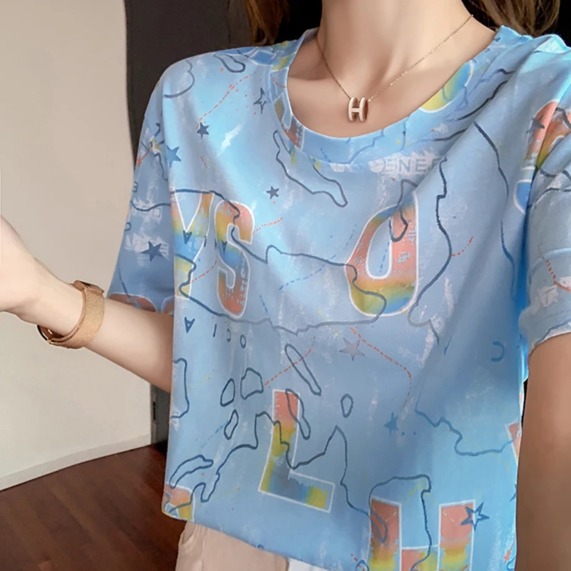 BOBOKATEER Short Sleeve Fashion T Shirt Women Clothing Mujer Camisetas Plus Size T-shirt Female Woman Tshirts O-Neck Tee Shirt
BOBOKATEER Short Sleeve Fashion T Shirt Women Clothing Mujer Camisetas Plus Size T-shirt Female Woman Tshirts O-Neck Tee Shirt