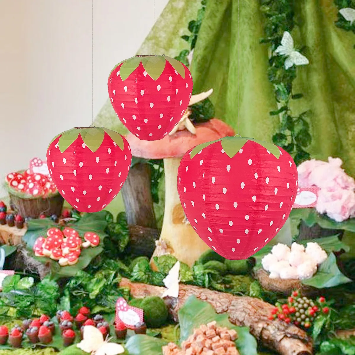 3D Strawberry Decor Strawberry Paper Lantern Decorations For Girl Fruit Themed Birthday Party Supplies Nursery Hanging Ornaments
3D Strawberry Decor Strawberry Paper Lantern Decorations For Girl Fruit Themed Birthday Party Supplies Nursery Hanging Ornaments