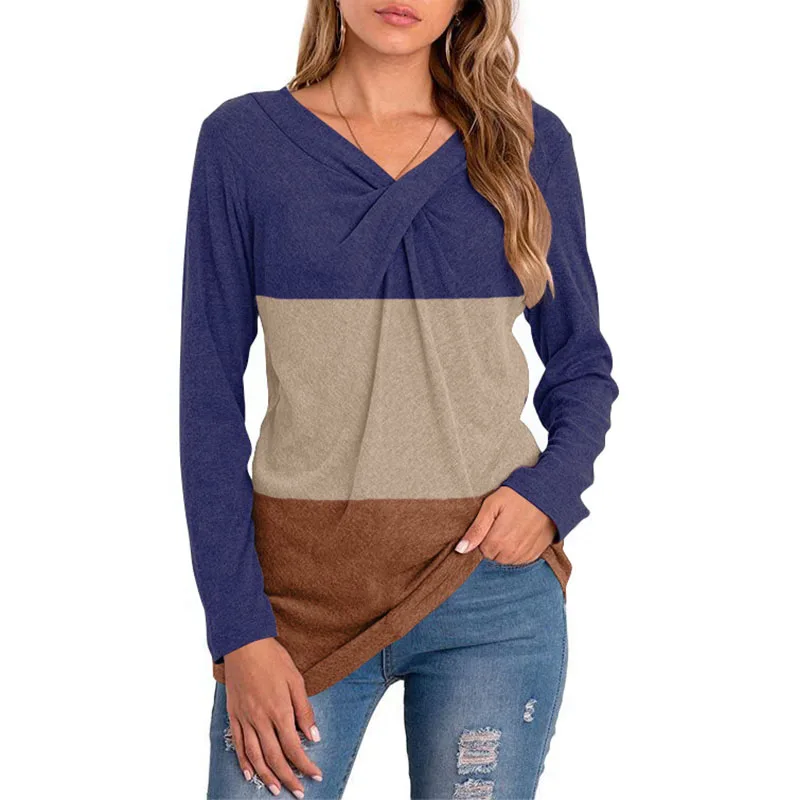 2021 Autumn Winter Women V Neck Patchwork Casual Long Sleeve Shirt Tops Fashion Plus Size Retro Street Oversize Pullover Tshirts
2021 Autumn Winter Women V Neck Patchwork Casual Long Sleeve Shirt Tops Fashion Plus Size Retro Street Oversize Pullover Tshirts