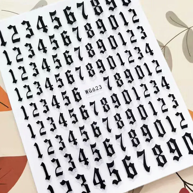 Newest Arabic Numerals Design 3D Self Adhesive Decal Template DIY Decoration Tools Nail Stickers WG623
Newest Arabic Numerals Design 3D Self Adhesive Decal Template DIY Decoration Tools Nail Stickers WG623