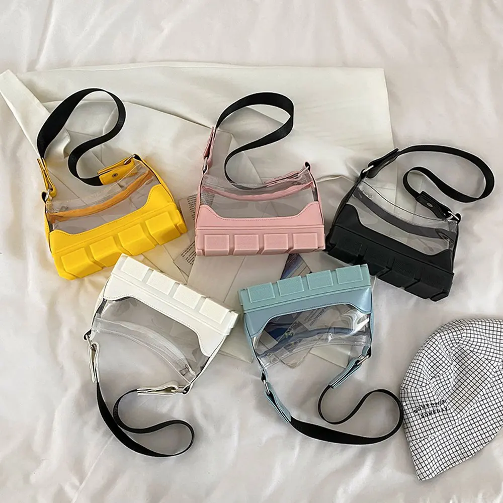 Simple Transparent Underarm Handbag for Women PVC Jelly Small Shoulder Bags Female Messenger Bags Design Luxury Evening Clutch
Simple Transparent Underarm Handbag for Women PVC Jelly Small Shoulder Bags Female Messenger Bags Design Luxury Evening Clutch
