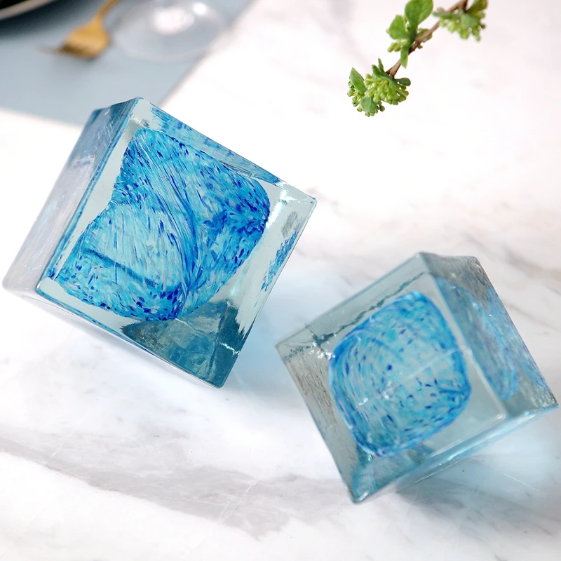 Nordic Living Room Wine Cabinet Decor Creative Geometric Cube Blue Brown Glass Modern Minimalist Home Decor Ornaments Accesories
Nordic Living Room Wine Cabinet Decor Creative Geometric Cube Blue Brown Glass Modern Minimalist Home Decor Ornaments Accesories