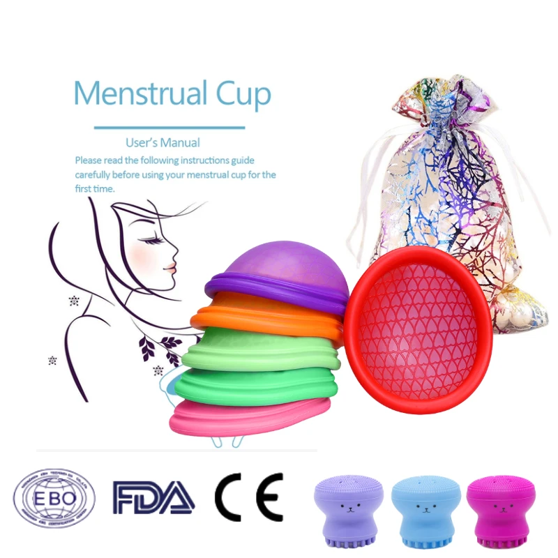 

4CS Silicone Menstrual Dis Reusable Menstrual Disc with Flat-fit Design Extra-Thin Sterilizing k period copa for women S