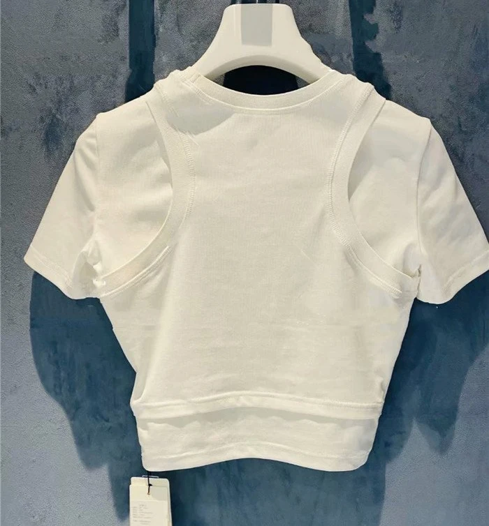 2021 Spring Summer Fake Two Piece Rabbit T Shirt Women Printed Short Sleeved Top Female White Slim Casual T Shirt
2021 Spring Summer Fake Two Piece Rabbit T Shirt Women Printed Short Sleeved Top Female White Slim Casual T Shirt