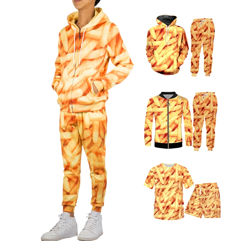 OGKB 2 Piece Set Men's Fashion Loose Food 3D Sweatpants Jacket Hoodie T-shirt Print Fries Chips Streetwear Plus Size 6XL
OGKB 2 Piece Set Men's Fashion Loose Food 3D Sweatpants Jacket Hoodie T-shirt Print Fries Chips Streetwear Plus Size 6XL