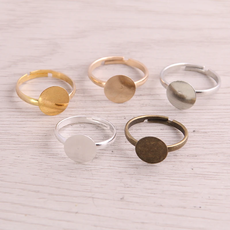 SWEET BELL 30pcs/lot Fashion Simple 5 Color 10mm Adjustable Ring Bases Cabochon Blank Rings
SWEET BELL 30pcs/lot Fashion Simple 5 Color 10mm Adjustable Ring Bases Cabochon Blank Rings