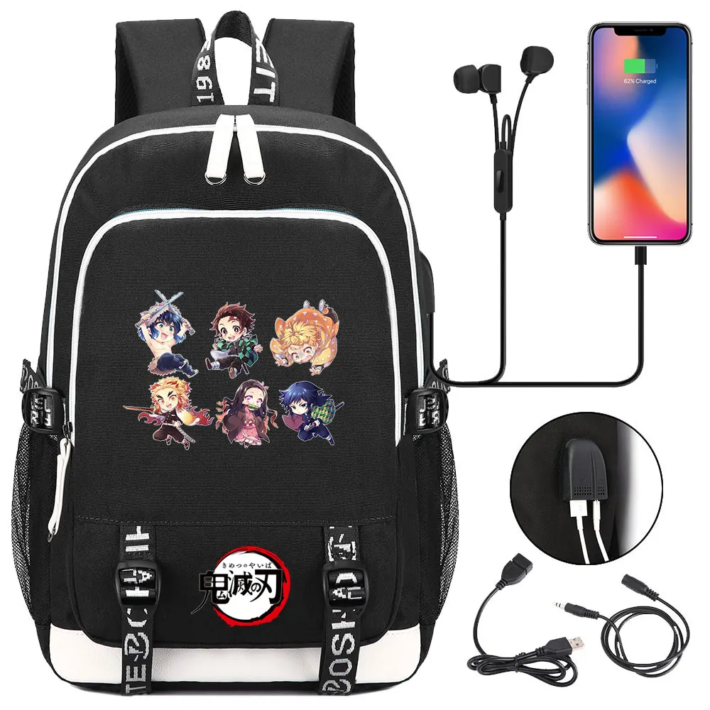 New Kawaii Anime Demon Slayer Prints USB Boy Girl Kids Book School Bags Teenagers Student Women Men Laptop Travel Backpack
New Kawaii Anime Demon Slayer Prints USB Boy Girl Kids Book School Bags Teenagers Student Women Men Laptop Travel Backpack