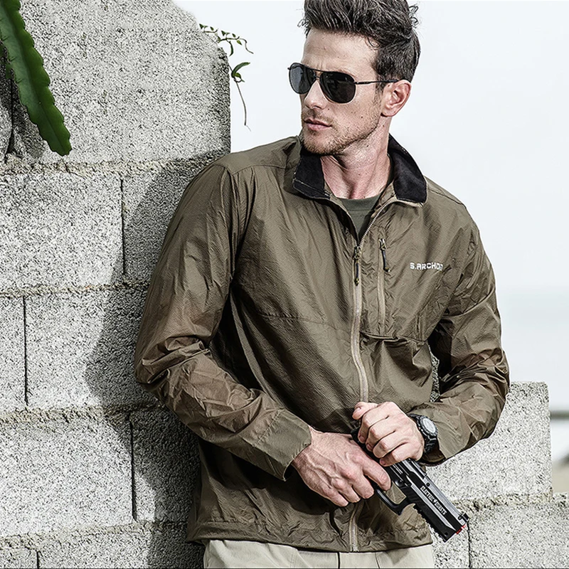 Man Military jacket Waterproof Windbreaker Summer Sun Protect Ultra-light Skin Jacket Men Tactical Army Camouflage Jacket 
Man Military jacket Waterproof Windbreaker Summer Sun Protect Ultra-light Skin Jacket Men Tactical Army Camouflage Jacket