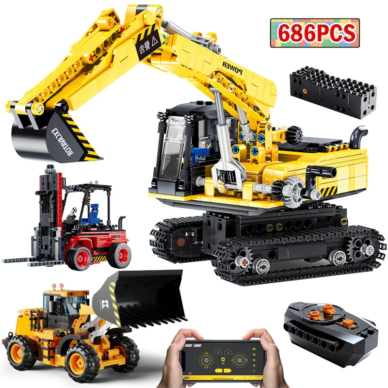 City Technical Remote Control Excavator Car Building Blocks APP RC Engineering Bulldozer Crane Vehicle Bricks Toys For Kids
City Technical Remote Control Excavator Car Building Blocks APP RC Engineering Bulldozer Crane Vehicle Bricks Toys For Kids