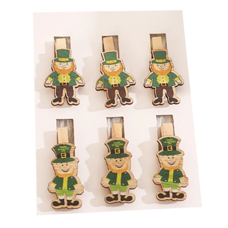6pcs Patrick's Day Shamrock Clover Clips Handicrafts Note Memo Photos Papers Peg K3NA
6pcs Patrick's Day Shamrock Clover Clips Handicrafts Note Memo Photos Papers Peg K3NA
