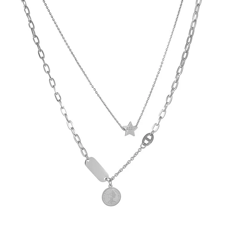 Glamour Hip Hop Stainless Steel Pig Nose Women's Necklace Retro Coin Pendant Trendy Woman Choker Necklace Jewelry Jewelry
Glamour Hip Hop Stainless Steel Pig Nose Women's Necklace Retro Coin Pendant Trendy Woman Choker Necklace Jewelry Jewelry