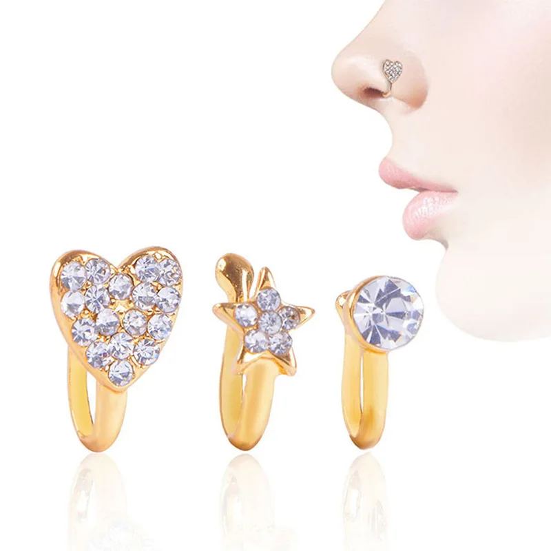 2021 New Fashion Women Simple 3PCS Love Star Shaped Nose Stud Personality False Inset Perforated Nose Ring Jewelry
2021 New Fashion Women Simple 3PCS Love Star Shaped Nose Stud Personality False Inset Perforated Nose Ring Jewelry