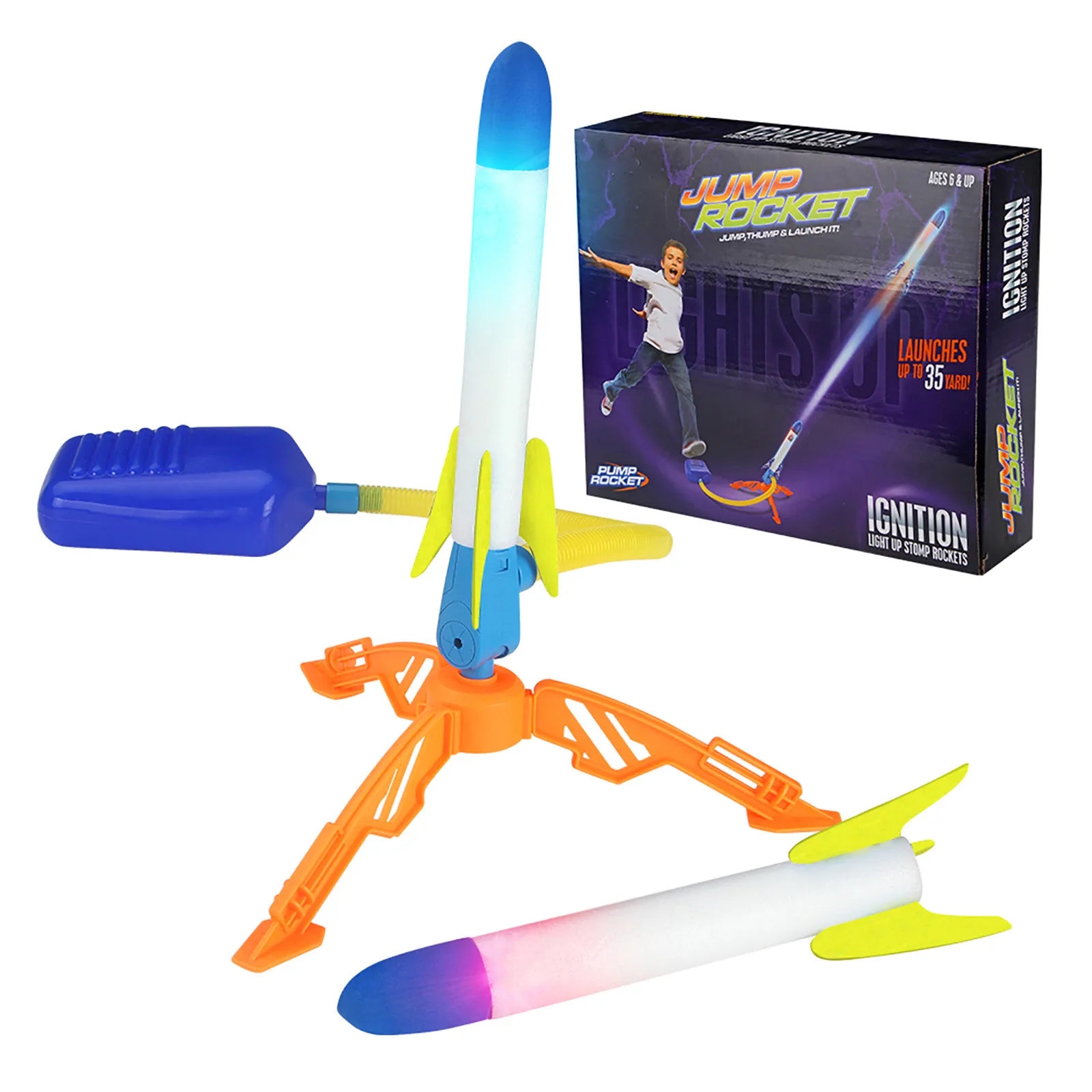 New Outdoor Toy Childrens Luminous Toy Foot Soaring Rocket Launcher EVA Children's Party Leisure Entertainment Fun Game Toy Gift
New Outdoor Toy Childrens Luminous Toy Foot Soaring Rocket Launcher EVA Children's Party Leisure Entertainment Fun Game Toy Gift