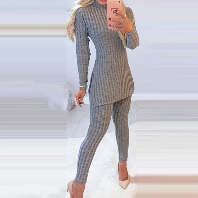 Women Fashion Beaded Side Slit Long Sleeve Tops And Skinny Pants Sets 2021 Spring Elegant O-Neck Solid Suits Female Casual Suits
Women Fashion Beaded Side Slit Long Sleeve Tops And Skinny Pants Sets 2021 Spring Elegant O-Neck Solid Suits Female Casual Suits