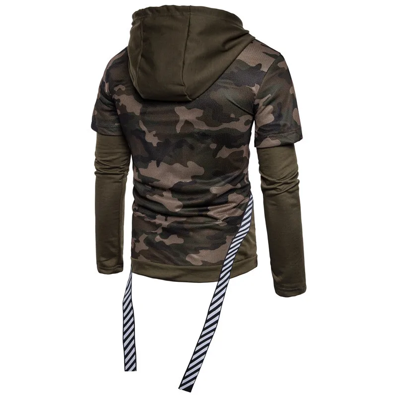 Men Cotton Hoodies Camouflage Decor Hooded Spring Autumn Stretchy Breathable Two-piece Personality Casual Fashion Male Pullover
Men Cotton Hoodies Camouflage Decor Hooded Spring Autumn Stretchy Breathable Two-piece Personality Casual Fashion Male Pullover