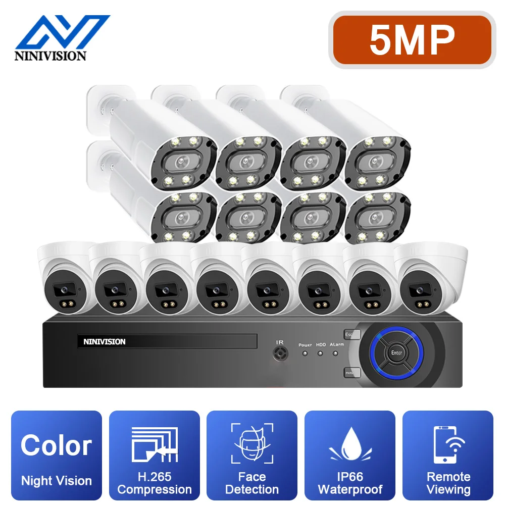 NINIVISION 5MP HD AHD камера охранного видеонаблюдения Системы комплект H.265 AHD Регистраторы с 5MP полный Цвет Ночное Видение видеонаблюдения аналогов...
NINIVISION 5MP HD AHD камера охранного видеонаблюдения Системы комплект H.265 AHD Регистраторы с 5MP полный Цвет Ночное Видение видеонаблюдения аналогов...