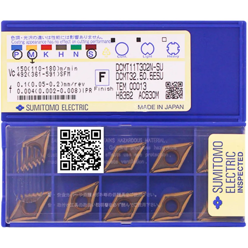 DCMT11T302N-SU AC630M/DCMT11T304N-SU AC630M/DCMT11T308N-SU AC630M DCMT32.50.5 DCMT32.51 DCMT32.52 ЧПУ карбдная Вставка 10 шт./кор.
DCMT11T302N-SU AC630M/DCMT11T304N-SU AC630M/DCMT11T308N-SU AC630M DCMT32.50.5 DCMT32.51 DCMT32.52 ЧПУ карбдная Вставка 10 шт./кор.