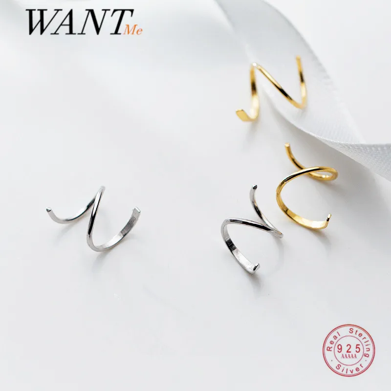 Женские Вращающиеся Серьги WANTME из серебра 925 пробы без прокола Каффы | Украшения и