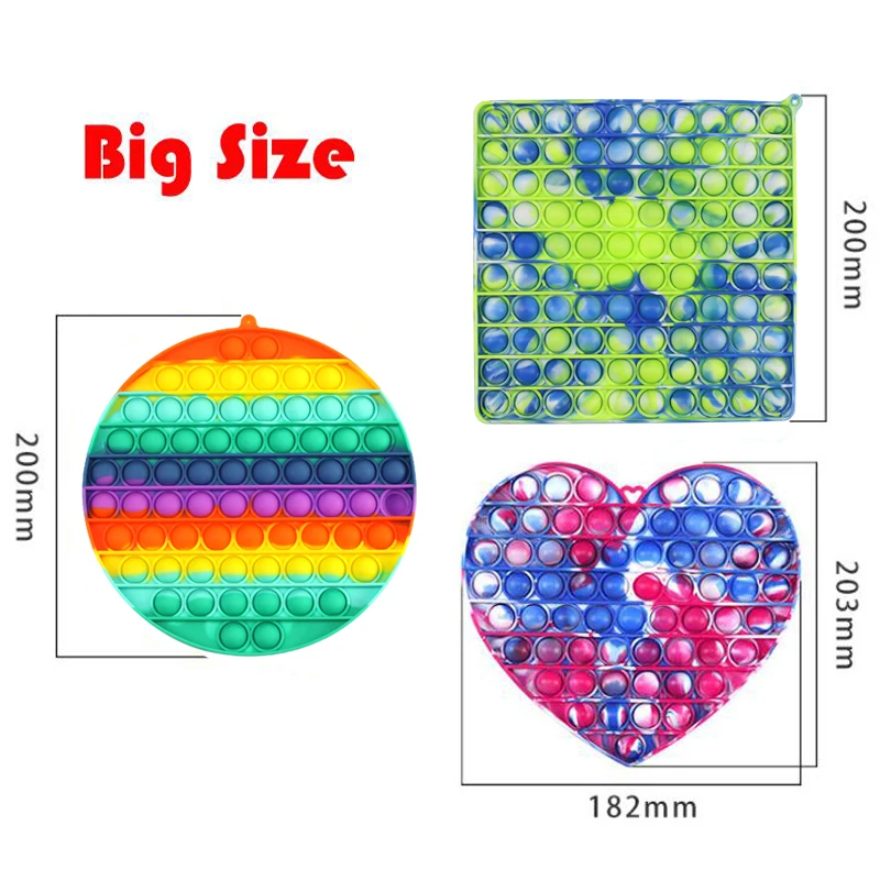Big Size Push Bubble Fidgets Toy Hot Adult Stress Relief Toy Antistress Poppit Soft Squishy Anti-Stress Gift
Big Size Push Bubble Fidgets Toy Hot Adult Stress Relief Toy Antistress Poppit Soft Squishy Anti-Stress Gift