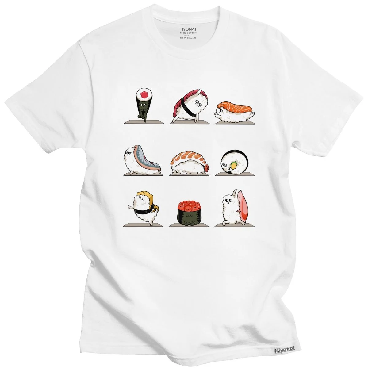 Fashion Sushi Yoga Men Tshirt Funny Lycra T Shirt Delicious Food Tee Tops Crew Neck Short Sleeve Casual T-shirt Clothes Gift
Fashion Sushi Yoga Men Tshirt Funny Lycra T Shirt Delicious Food Tee Tops Crew Neck Short Sleeve Casual T-shirt Clothes Gift
