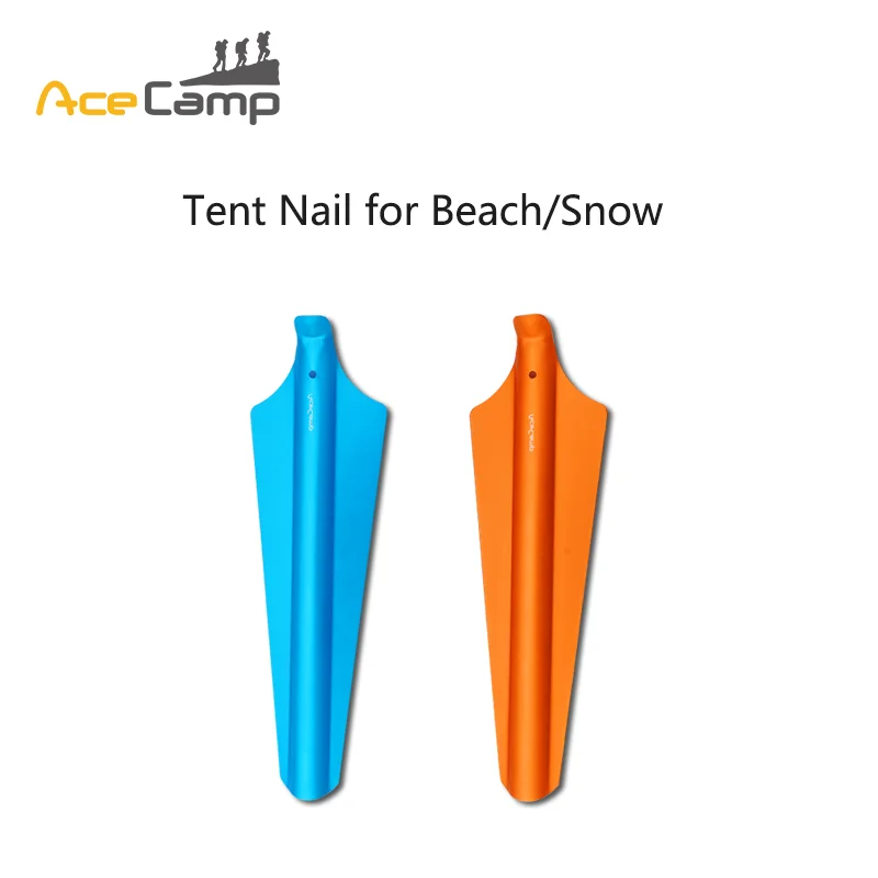 

AceCamp 2pcs Tent Nails for Snow and Beach Camping, Wing-Shaped Ground Nail, Tent Peg, Lightweight and Portable, Aluminum Anchor