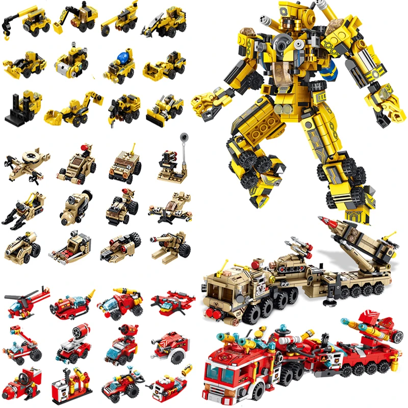Fire trucks police cars helicopters transformaersing robot Racing Car Building Blocks Bricks City Toy For Children
Fire trucks police cars helicopters transformaersing robot Racing Car Building Blocks Bricks City Toy For Children