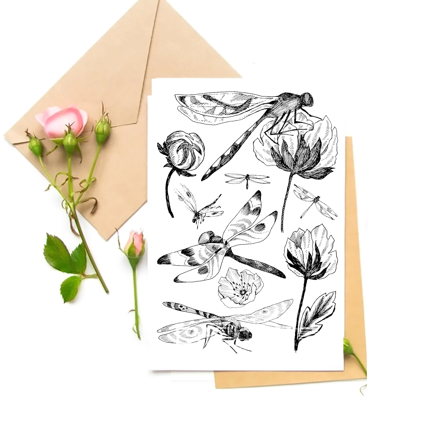 Dragonfly Flower Girl Clear Stamps For DIY Scrapbooking Card Making Silicone Stamps Fun Decoration Supplies 
Dragonfly Flower Girl Clear Stamps For DIY Scrapbooking Card Making Silicone Stamps Fun Decoration Supplies