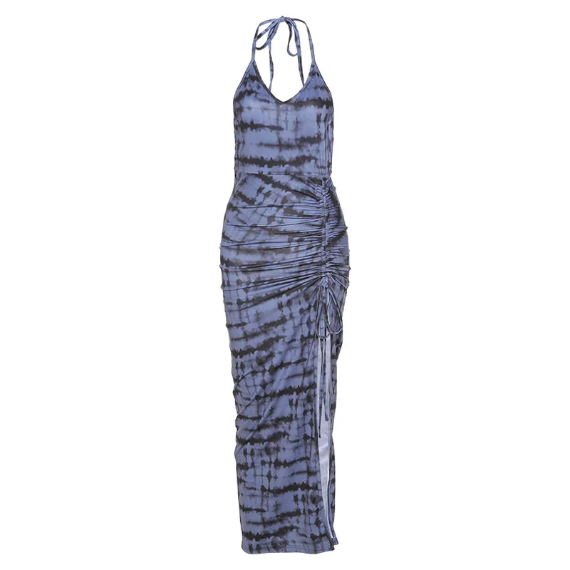 Sexy Sleeveless Ruched Slit Women's Maxi Dresses Party Club Outfits Fashion Tie Dye Print Sexy Backless Dress Elegant Sundress
Sexy Sleeveless Ruched Slit Women's Maxi Dresses Party Club Outfits Fashion Tie Dye Print Sexy Backless Dress Elegant Sundress