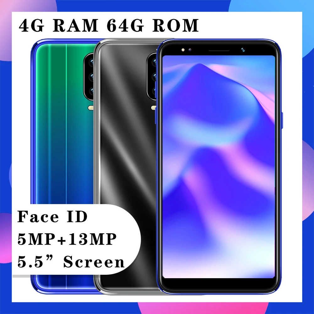 4G RAM 64G ROM Note 8 Pro 5.5“ Face unlocked Global version Smartphone Quad Core FHD mobile phone android Full screen Celulares |