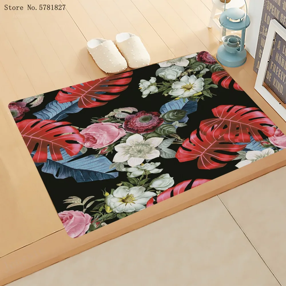 Colorful Flowers Small Door Mat Beautiful Leaves Plants Doormat Home Textile Floor Rug Kitchen Doorway Carpet For Bedroom Mat 
Colorful Flowers Small Door Mat Beautiful Leaves Plants Doormat Home Textile Floor Rug Kitchen Doorway Carpet For Bedroom Mat