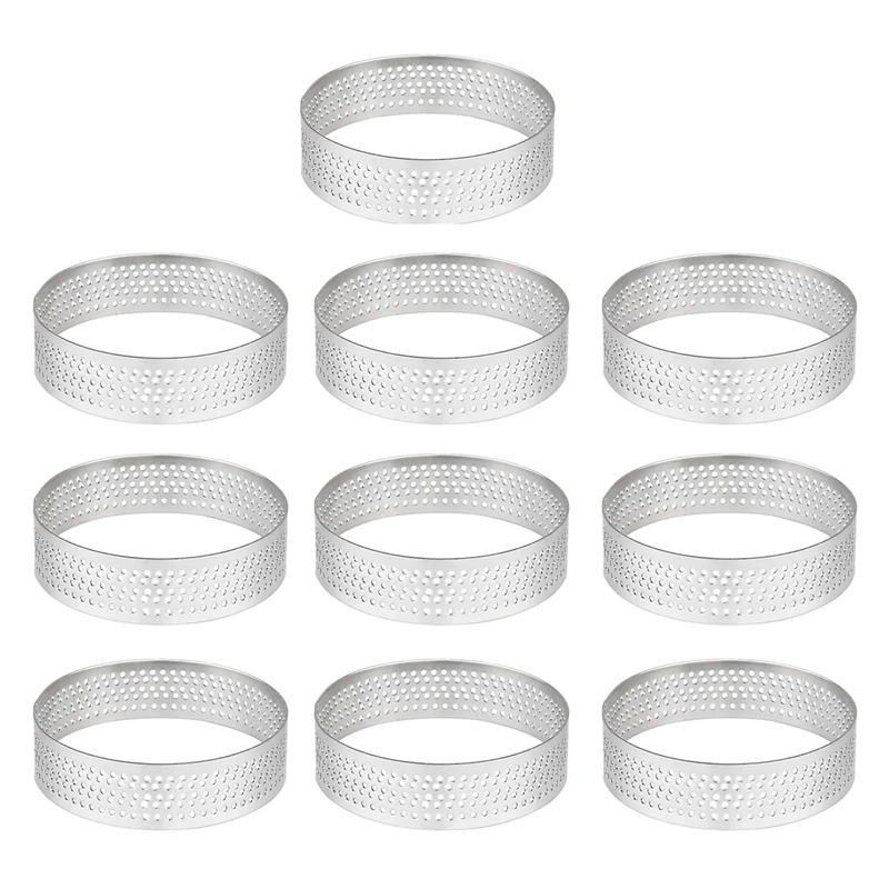 10Pcs 4.5cm Round Stainless Perforated Seamless Tart Ring Quiche Ring Tart Pan Pie Tart Ring with Hole Tart Shell Ring
10Pcs 4.5cm Round Stainless Perforated Seamless Tart Ring Quiche Ring Tart Pan Pie Tart Ring with Hole Tart Shell Ring