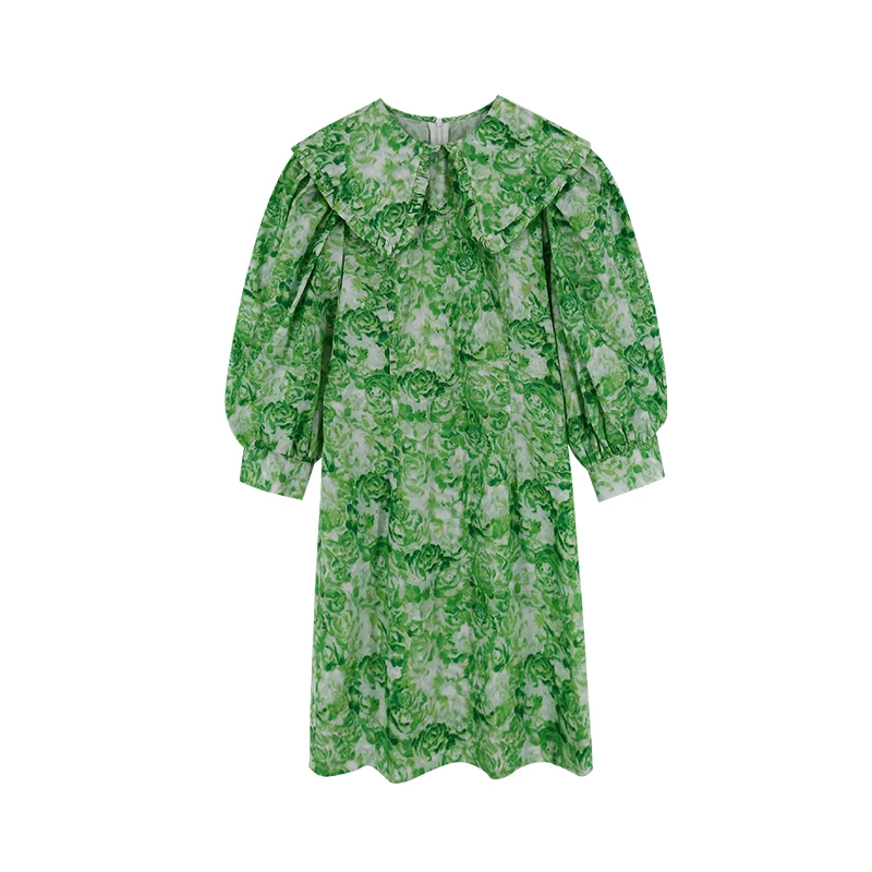 2020 Summer Women Dress Fat Female Long Sleeve Chiffon Shirt Dress Loose Midi Winter Dress Green golilla Vestidos Vintage
2020 Summer Women Dress Fat Female Long Sleeve Chiffon Shirt Dress Loose Midi Winter Dress Green golilla Vestidos Vintage