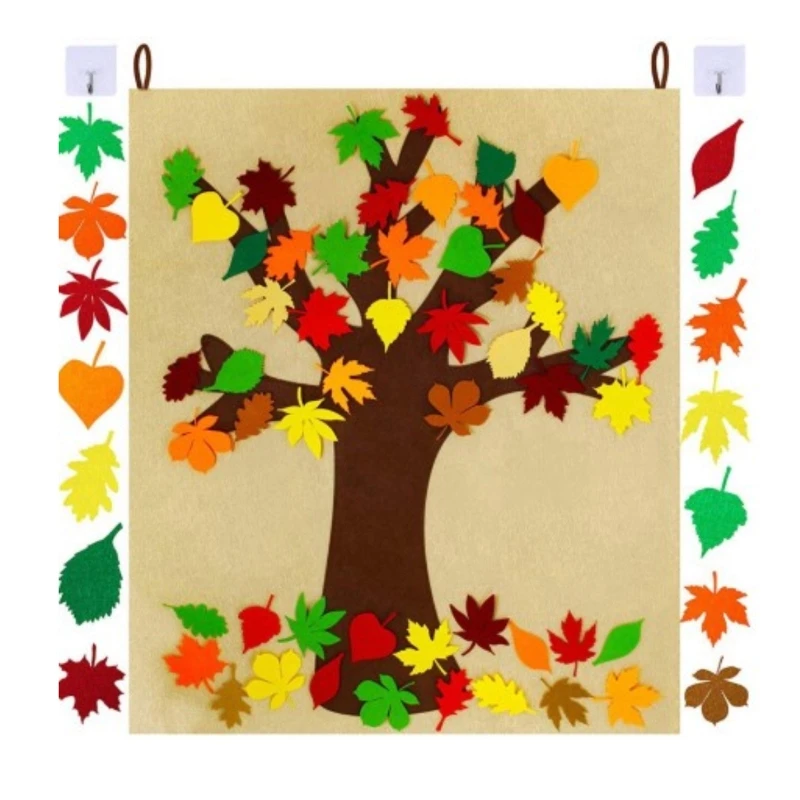 DIY Self-adhesive Felt Fall Maple Tree with 52pcs Detachable Autumn Leaf Ornaments Bulletin Board for Kids Thanksgiving Decor
DIY Self-adhesive Felt Fall Maple Tree with 52pcs Detachable Autumn Leaf Ornaments Bulletin Board for Kids Thanksgiving Decor
