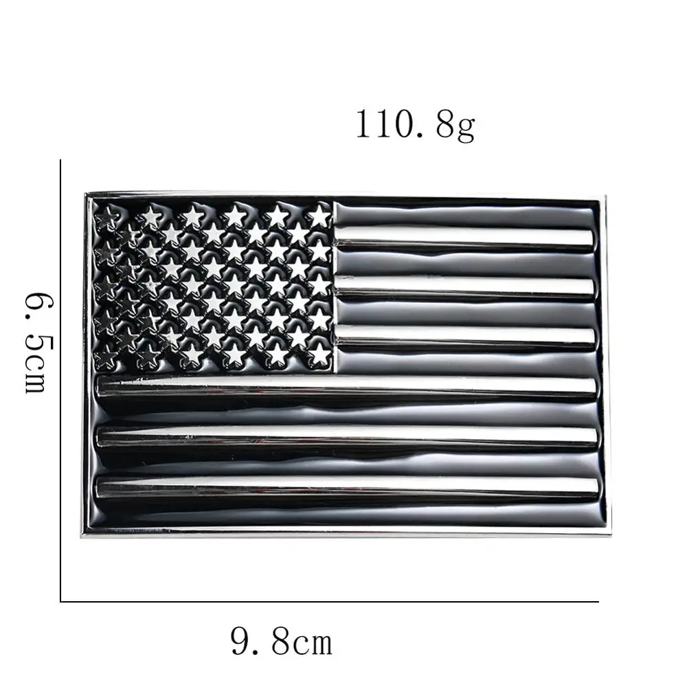 Металлическая черная эмалированная пряжка для ремня с флагом США американские