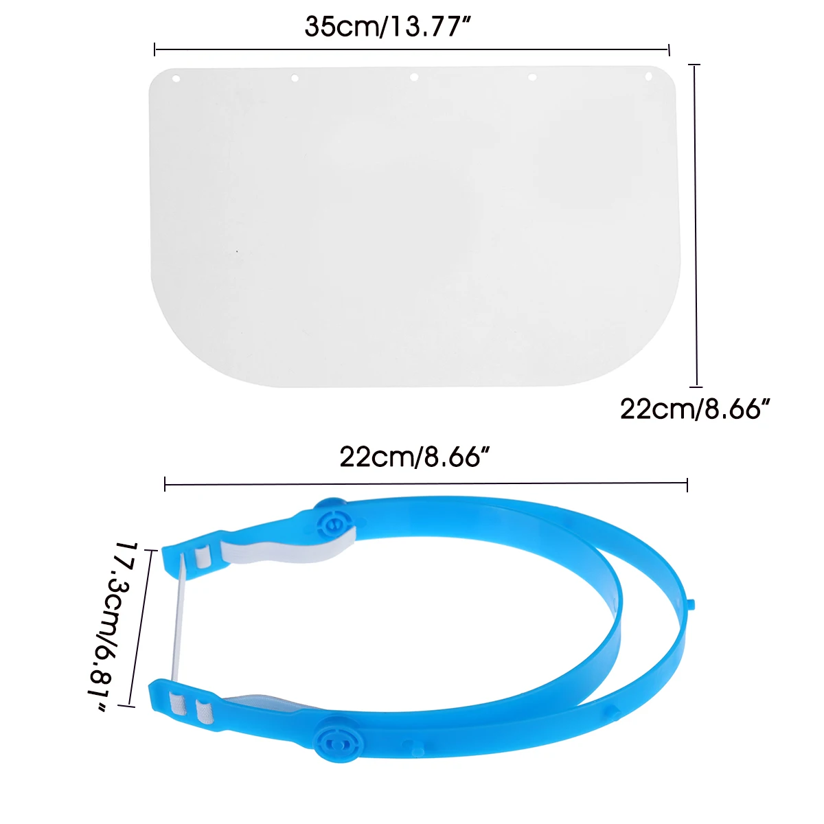 10x Lens Shield+1x Support Bracket Transparent Protective Full Face Shield Visor Protection Safety Adjustable Windproof
10x Lens Shield+1x Support Bracket Transparent Protective Full Face Shield Visor Protection Safety Adjustable Windproof