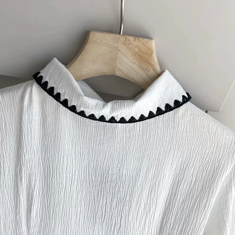 New Korean Embroidered Lapel Neckline Waist Thin Short-sleeved Dress Women's A-word Korean Gothic Vestidos Evening Dresses
New Korean Embroidered Lapel Neckline Waist Thin Short-sleeved Dress Women's A-word Korean Gothic Vestidos Evening Dresses
