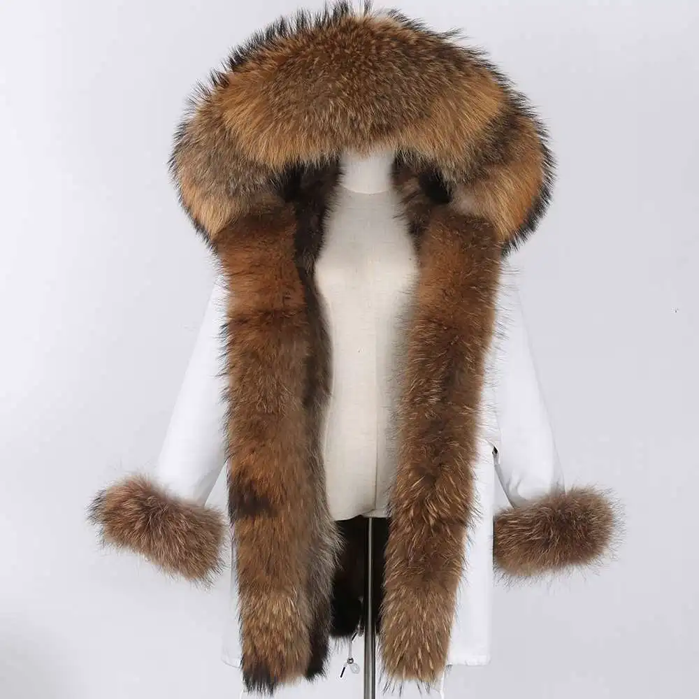 Real Fur Coat Winter Jacket Parka Thick Streetwear Outwear Raccoon Fur Collar Fox Fur Natural Liner Warm Waterproof Women Hooded
Real Fur Coat Winter Jacket Parka Thick Streetwear Outwear Raccoon Fur Collar Fox Fur Natural Liner Warm Waterproof Women Hooded