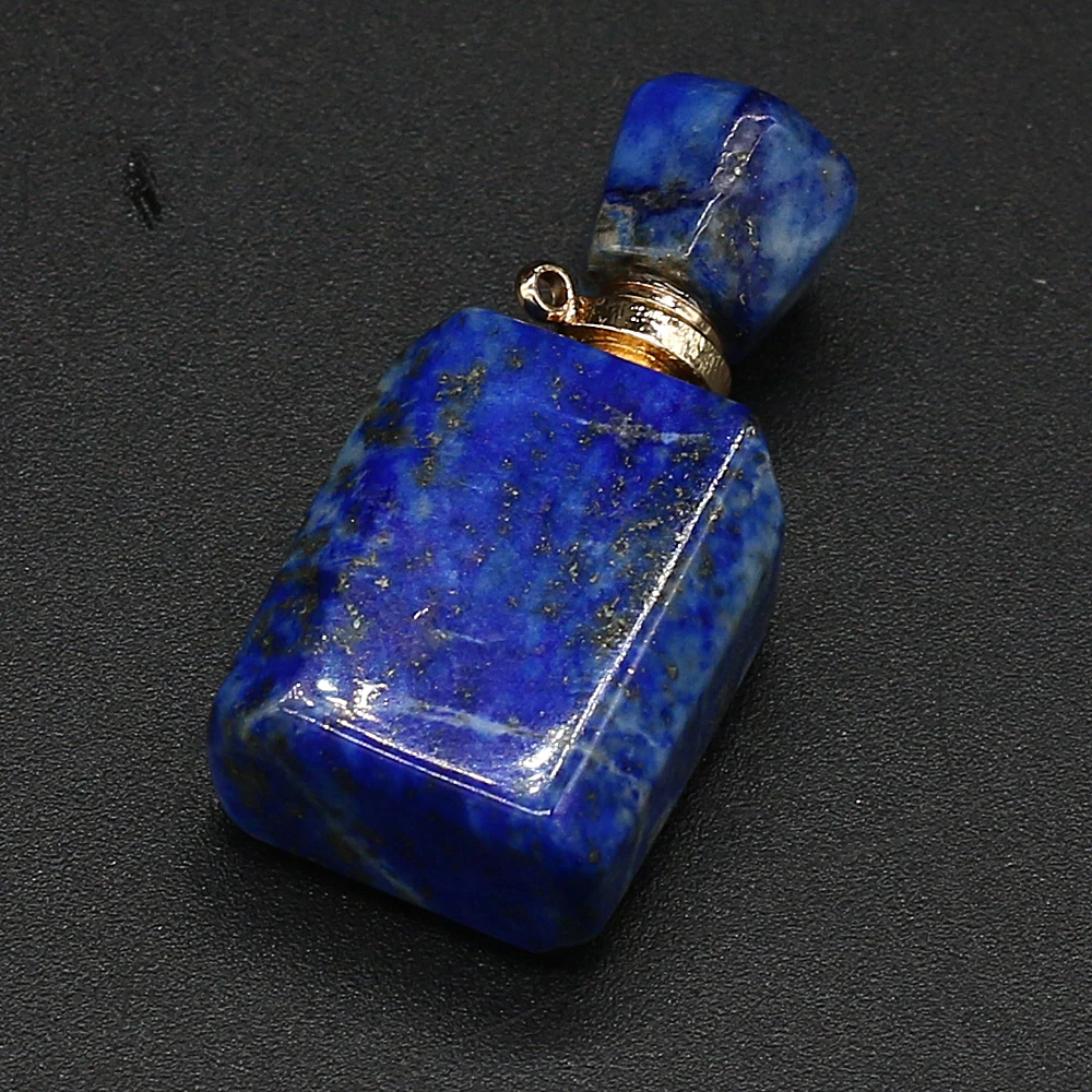 New Natural lapis lazuli Perfume Bottle Pendant Polygon Semi-Precious Stone Pendant For Jewelry Making DIY Necklace Accessory
New Natural lapis lazuli Perfume Bottle Pendant Polygon Semi-Precious Stone Pendant For Jewelry Making DIY Necklace Accessory