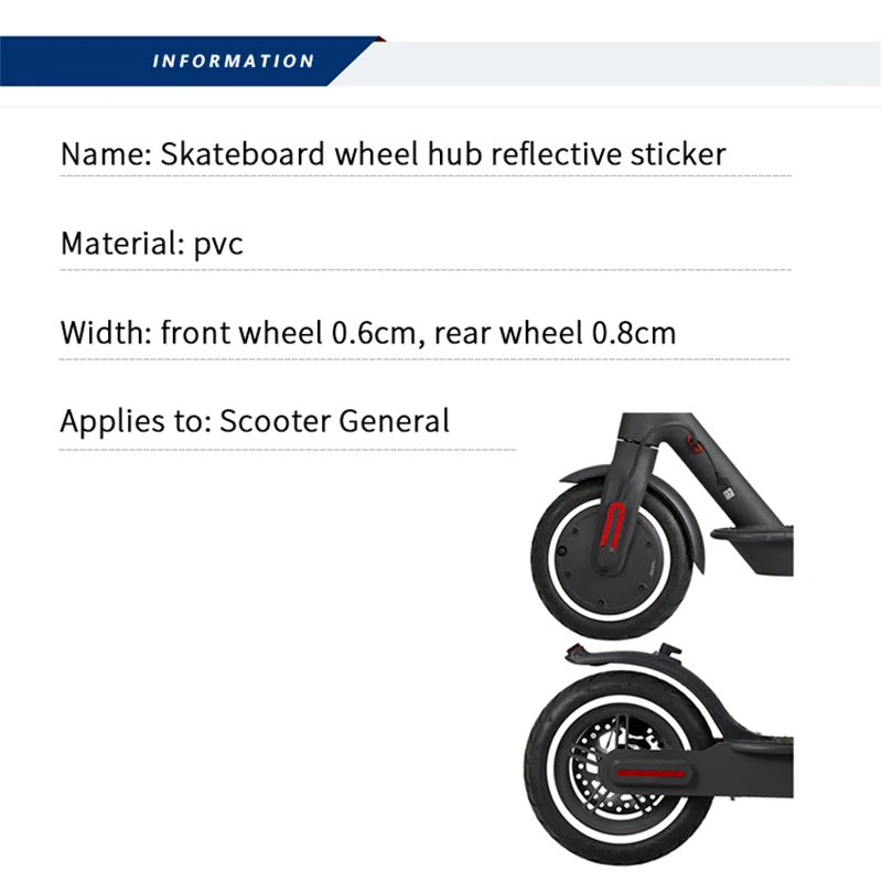 Skateboard Reflective Sticker DIY Sticker Night Safety Skateboard Warning Strip Electric Scooter Parts For Xiaomi Mijia M365 
Skateboard Reflective Sticker DIY Sticker Night Safety Skateboard Warning Strip Electric Scooter Parts For Xiaomi Mijia M365