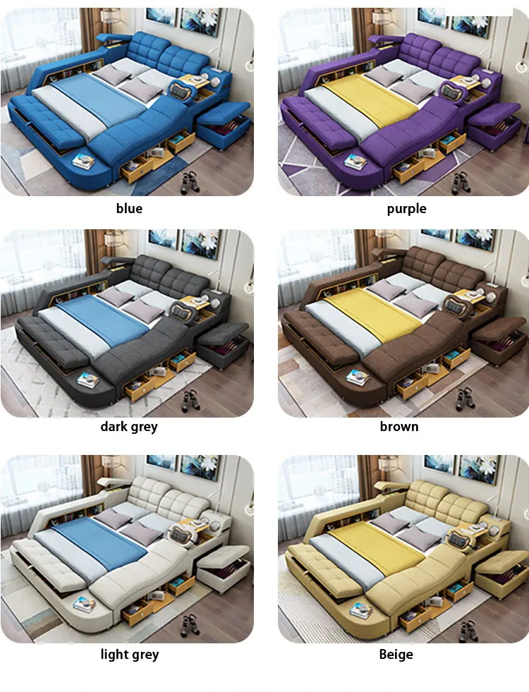 Bedroom Furniture Tatami Bed Modern Simple Massage Can Be Removed and Washed Cloth Bed 1.8m Master Multi-functional Double Bed
Bedroom Furniture Tatami Bed Modern Simple Massage Can Be Removed and Washed Cloth Bed 1.8m Master Multi-functional Double Bed