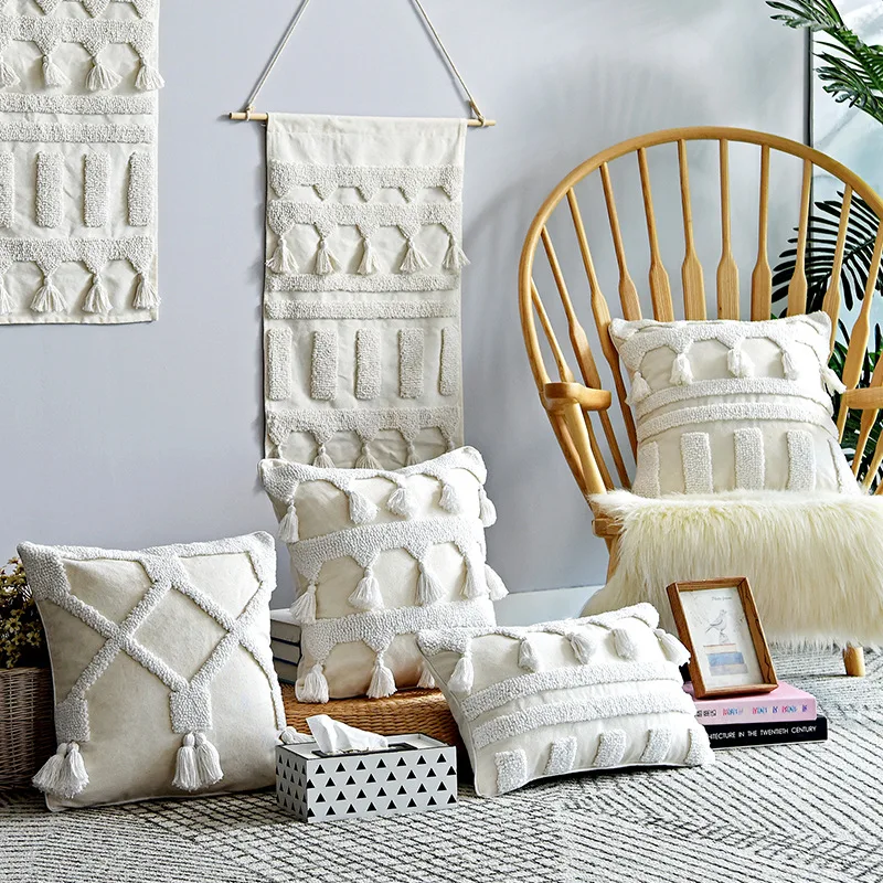 Simple Loop Fleece White PillowCase 45*45CM Indian Tufted Cushion Cover Tufted Moroccan Style Cotton Tassel Sofa Creative Pillow
Simple Loop Fleece White PillowCase 45*45CM Indian Tufted Cushion Cover Tufted Moroccan Style Cotton Tassel Sofa Creative Pillow