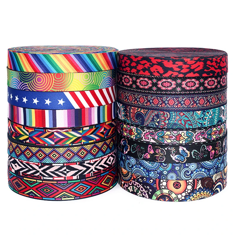 5 yards Colorful Geometric Printed Double-sided Thermal Transfer Ribbon For DIY Craft Bow Gifts Wrapping Sewing Accessories
5 yards Colorful Geometric Printed Double-sided Thermal Transfer Ribbon For DIY Craft Bow Gifts Wrapping Sewing Accessories